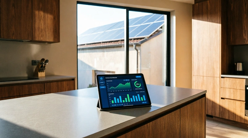 Paneles solares en tejado